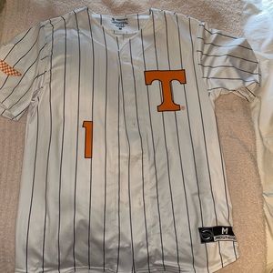 COPY - ProSphere Men's Tennessee Volunteers #1 White Pinstripe Baseball Jersey